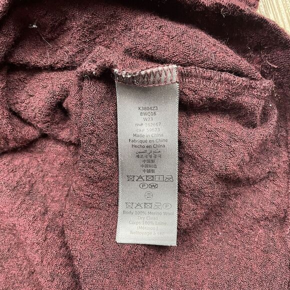 John Varvatos Polo Shirt Mens Large Red Wool Long Sleeve Textured Pullover - Picture 4 of 9